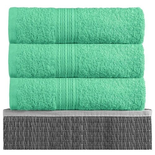 фото Светло-зеленый 70х140 полотенца махровое 1 шт bayramaly