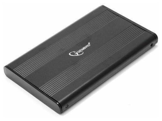 Корпус для SSD-HDD Gembird EE2-U2S-5 2.5 SATA до 750 Гб, алюминиевый, чёрный, usb 2.0
