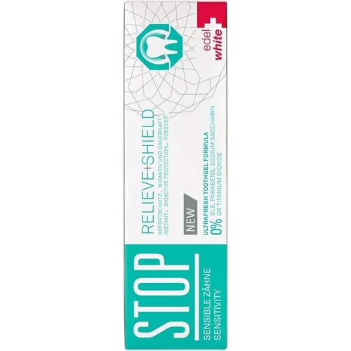 Зубная паста-гель Edel+White STOP Sensitive Relieve + Shield Стоп Чувствительность + Защита 75мл