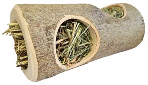Тоннель для мелких и средних грызунов "Little Pets" из массива лиственных пород, с сеном, L 17 см, внутр диаметр 50 мм