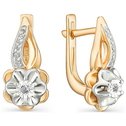 Алькор Серьги из золота с бриллиантом 23107-100