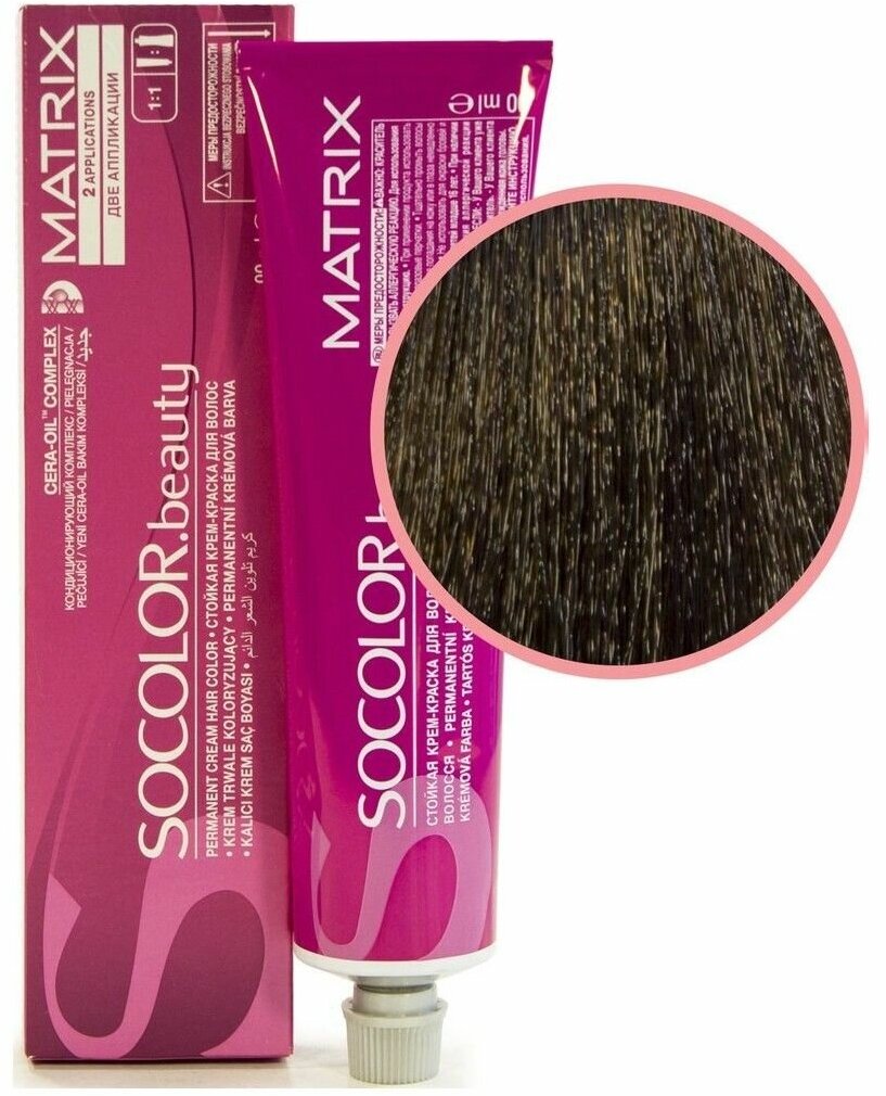 Matrix Socolor Beauty стойкая крем-краска для волос, 6MM темный блондин мокка мокка - 6.88, 90 мл