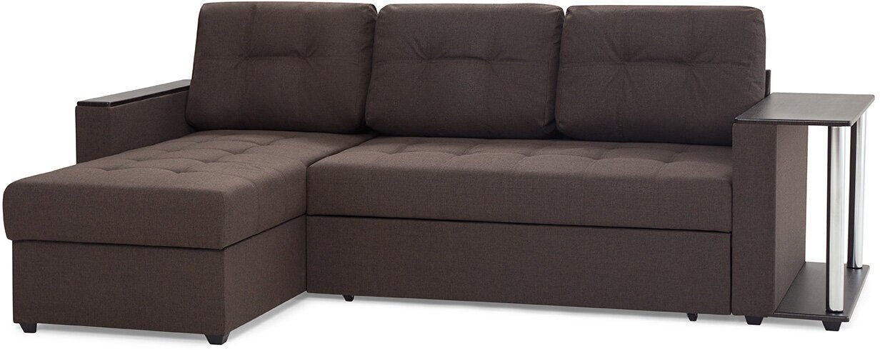 Угловой диван-кровать Hoff Атланта, универсальный угол, цвет кофейный