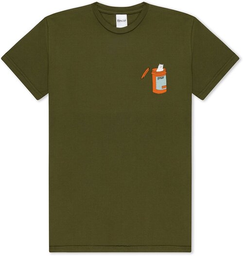 Футболка Ripndip nermal pills military green, размер L