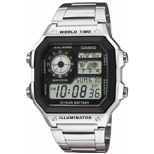 Наручные часы CASIO Спорт, серый, серебряный