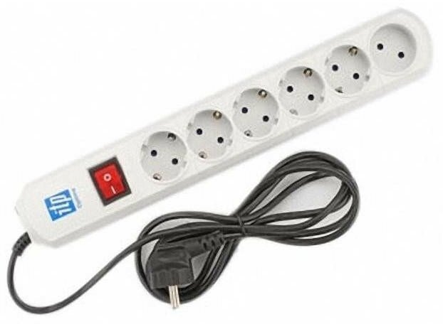 Сетевой фильтр ITP Home  6 5м 10А 400Дж серый 