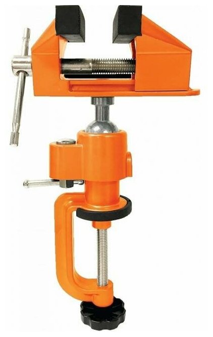 фото Тиски спец настольные поворотные моделирования, ТНМ-75А алюминиевые губки 75мм, 3335