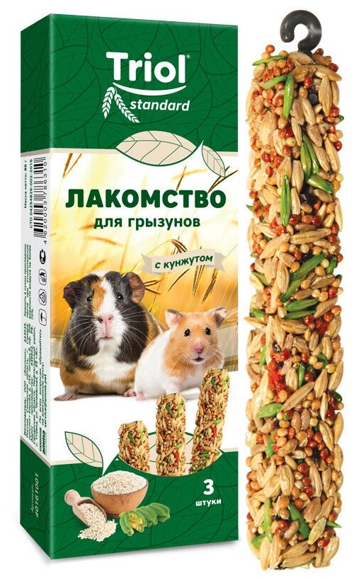 Triol Standard лакомство для грызунов с кунжутом - 80 г (3 шт)