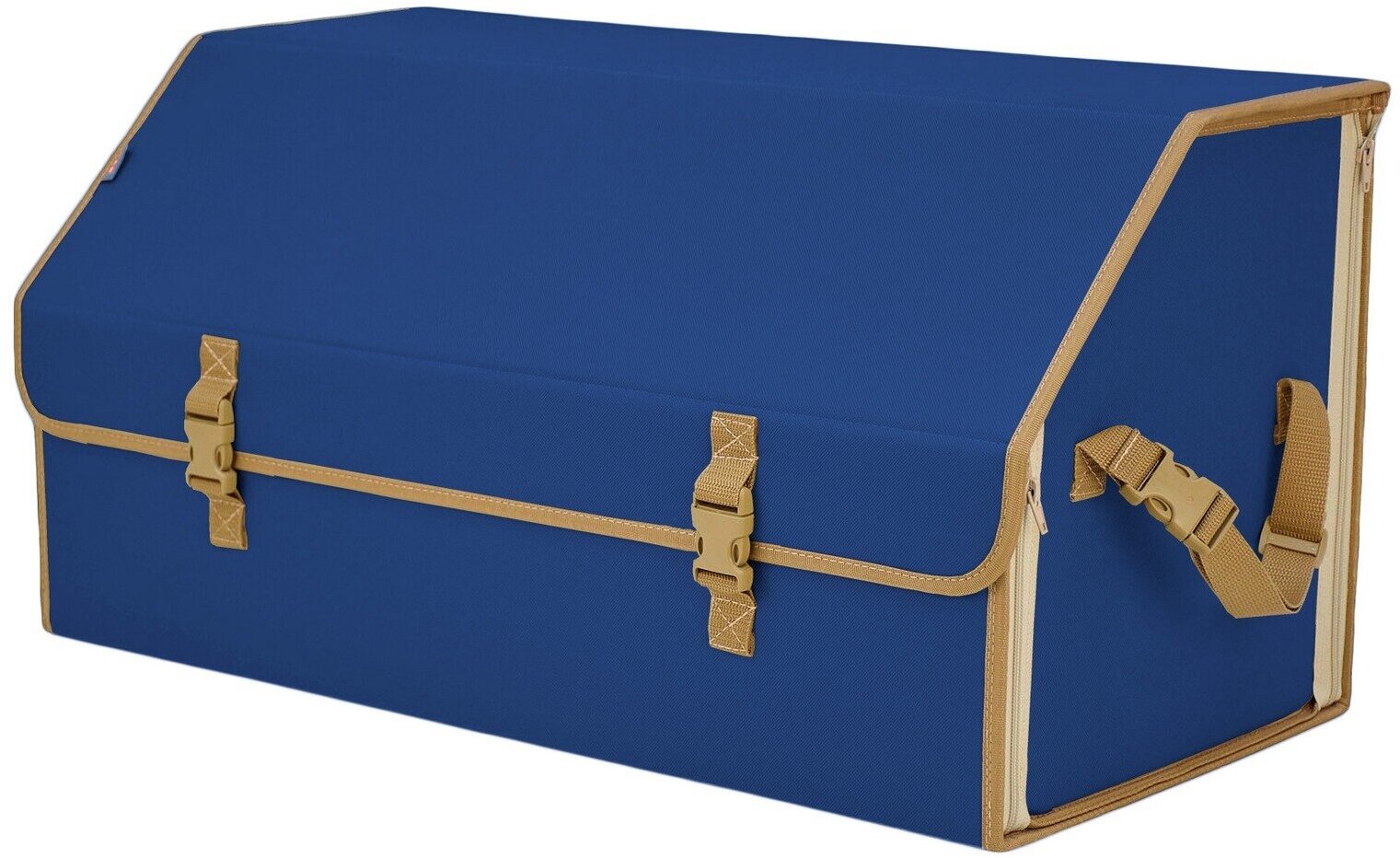 Органайзер-саквояж в багажник "Союз" (размер XL Plus). Цвет: синий с бежевой окантовкой.