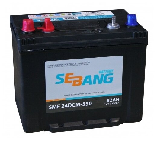 SEBANG 24DCM-550 Аккумулятор SEBANG MARINE 82 А/ч прямая L+ 260x175x225 EN550 А