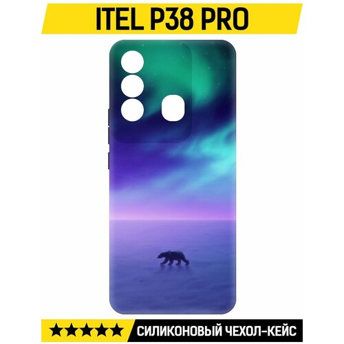 Чехол-накладка Krutoff Soft Case Северное Сияние для ITEL P38 Pro черный