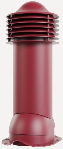 Изображение товара Вентвыход Viotto для металлочерепицы Монтеррей утепленный 125/650 мм, красное вино RAL 3005