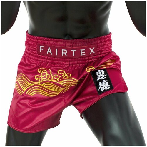 Шорты Fairtex, размер 46, красный лапы для тайского бокса макивара fairtex kplc5 one size