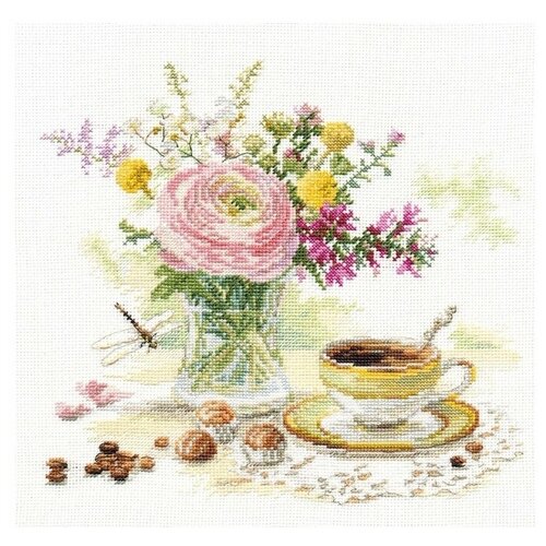 Алиса Набор для вышивания Утренний кофе (5-18), разноцветный, 23 х 22 см