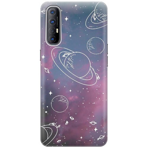 фото Re:pa накладка transparent для oppo reno3 pro с принтом "космос на закатном небе"