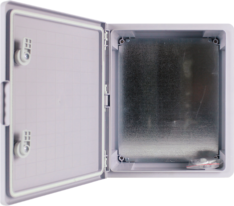 Пластиковый щит с монтажной панелью ЩМПпл (ВхШхГ:370х325х150мм) глухая дверь IP65 KRZMI - фотография № 3