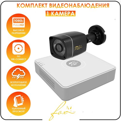 Бюджетный комплект видеонаблюдения для дома AHD FOX LITE 1 камера