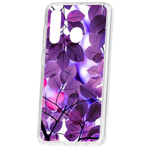 фото Чехол на samsung a60 kruche print purple leaves кruче