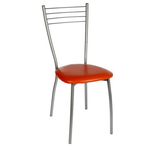 фото Стул "сильвия" серебристый металлик/оранжевый 3415558 доляна