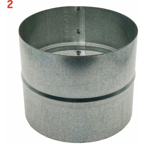 Соединитель для круглых воздуховодов d125 мм оцинкованный (2 шт.) соединитель для круглых воздуховодов ore мсо125 d125 мм оцинкованный металл