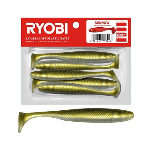 Мягкая силиконовая приманка риппер Ryobi MINNOW (93mm), CN007 (spring lamprey), ( упк. 5 шт.)