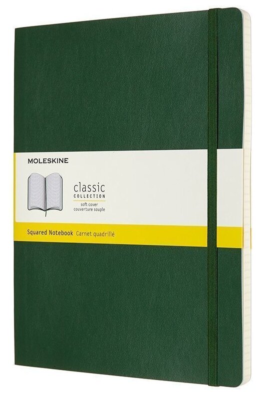 Блокнот Moleskine CLASSIC SOFT XLarge 190х250мм 192стр. клетка мягкая обложка зеленый