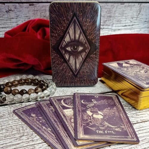 Таро Видений Света / Light Visions Tarot / 78 карт жестяная коробка 10.5х6см + мешочек в подарок таро видений света мини версия little light visions