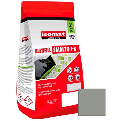 Затирка полимерцементная Isomat Multifill Smalto 1-8 03 Серая 2 кг