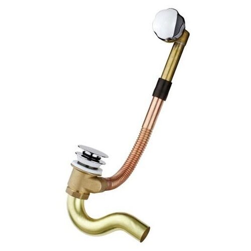 Трубный (коленный) сифон для ванны Tim BAS0260B(A) с переливом трубный коленный сифон для ванны tim bas0260b a