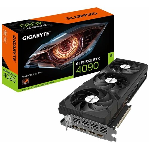 Видеокарта Gigabyte NVIDIA GeForce RTX4090 WINDFORCE V2 24GB GDDR6X 384-bit HDMI 3xDP 3FAN ATX RTL