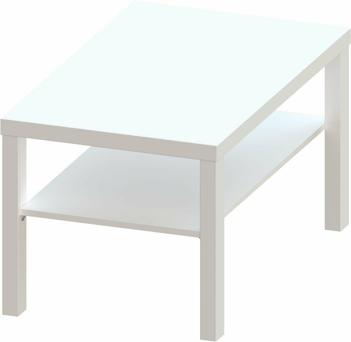Журнальный стол ГУД ЛАКК Энкель, 82x50x45 см, белый