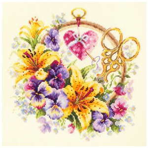 Фото Чудесная Игла Набор для вышивания Лилии для рукодельницы 25 x 25 см (100-121)