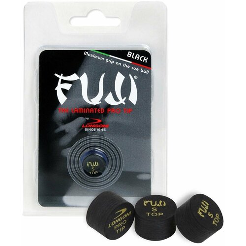 наклейка для кия longoni fuji regular 13мм hard 1шт Наклейка для кия Longoni Fuji Black 13мм Soft 1шт.