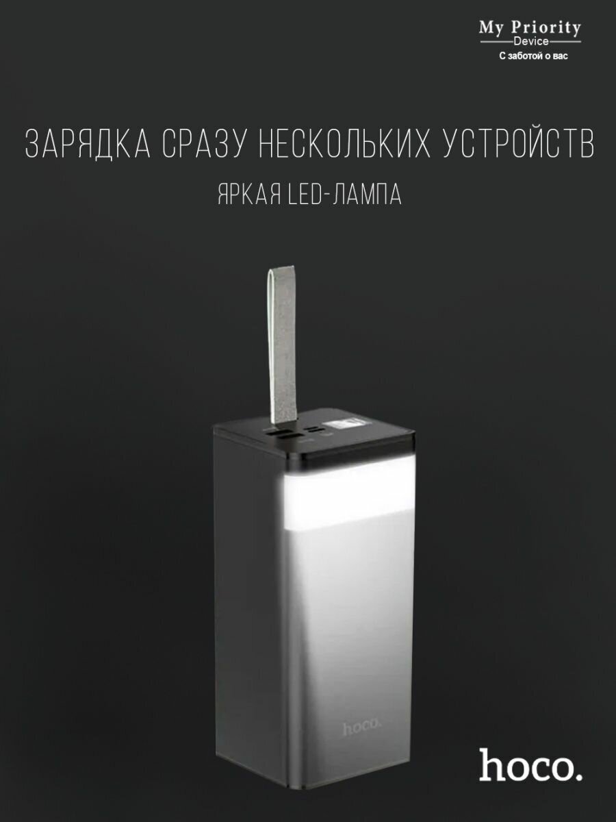 Аккумулятор внешний Hoco 6931474759238 50000mAh, 3A, черный - фото №7