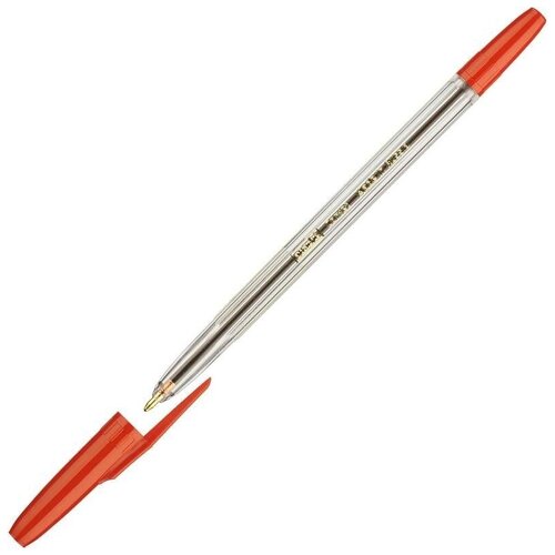 Ручка шариковая Attache Corvet (0.7мм, красный цвет чернил, корпус прозрачный) 1шт. ручка шариковая неавтоматическая attache corvet