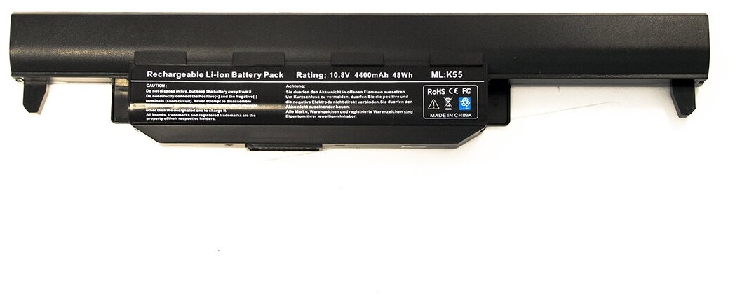 Аккумулятор для ноутбука Asus OEM K45, K75, A45, A55, A75, A95 Series. 10.8V 4400mAh PN: A32-, A33-, A41- - фото №2