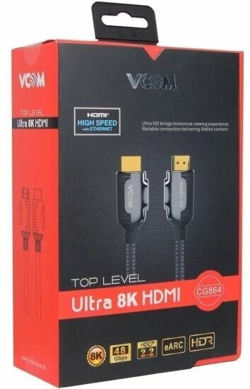 Кабель интерфейсный HDMI VCOM 19M/M,ver. 2.1, 8K/60Hz 3m - фото №4