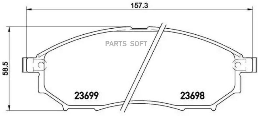 BREMBO P56094 P56094_колодки дисковые передние!\ Nissan Quahqai, Infinity EX/M35/M37/QX50 1.6-3.7i/D 10