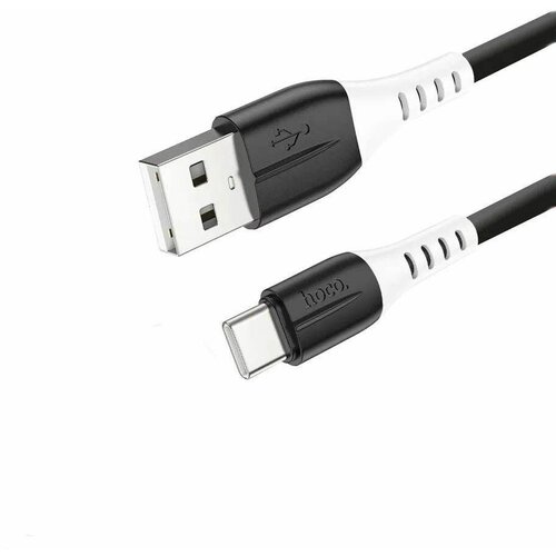 Кабель Hoco X82 для смартфона, USB - Type-C, 1 м, 3A, цвет черный, 1 шт кабель hoco x21 plus usb type c 3a 1 м силикон чёрно синий