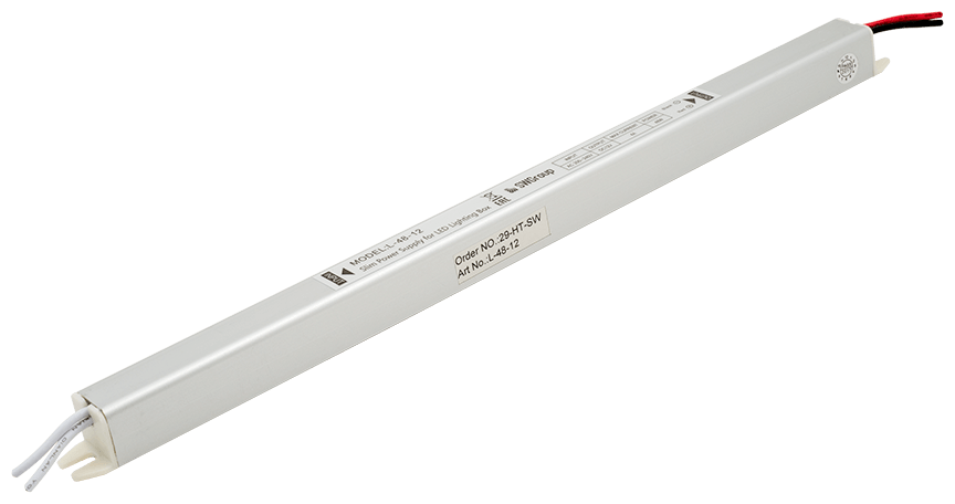 Блок питания для светодиодов 220/12V 48W, IP20 сверхтонкий SWGroup - фото №1