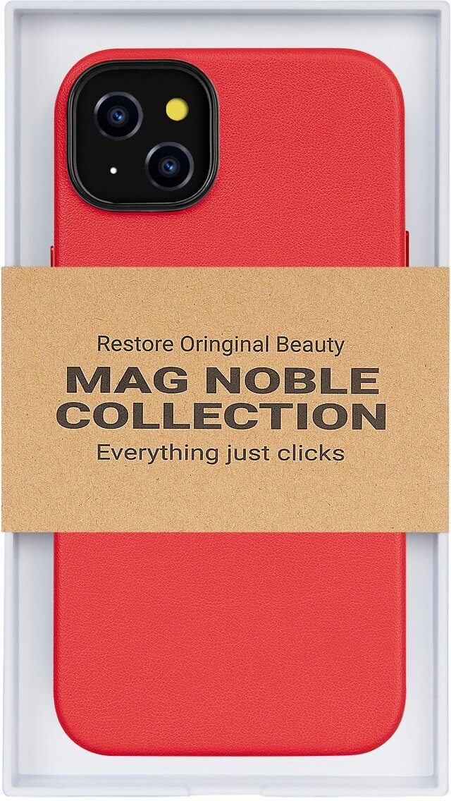 Чехол с MagSafe для iPhone 14 Plus MAG NOBLE COLLECTION - Красный