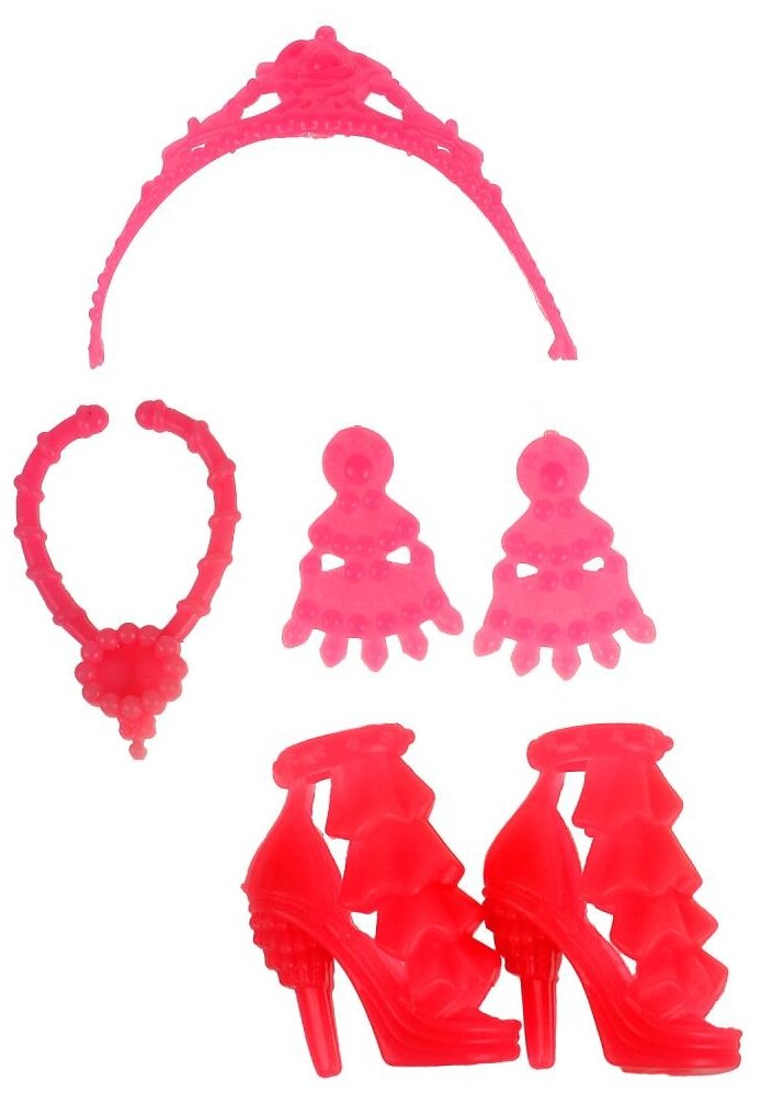 Одежда для кукол Карапуз "Розовое платье", с аксессуарами, для Софии 29 см