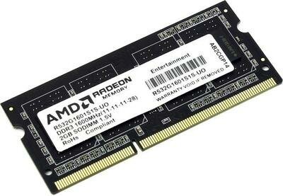 Память SODIMM DDR3 2gb 1600Mhz AMD (R532G1601S1S-UO) Black .