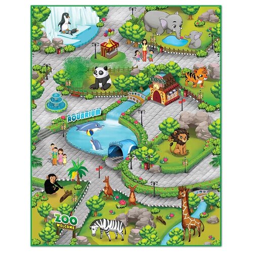 Игровой коврик Зоопарк 3D KNOPA