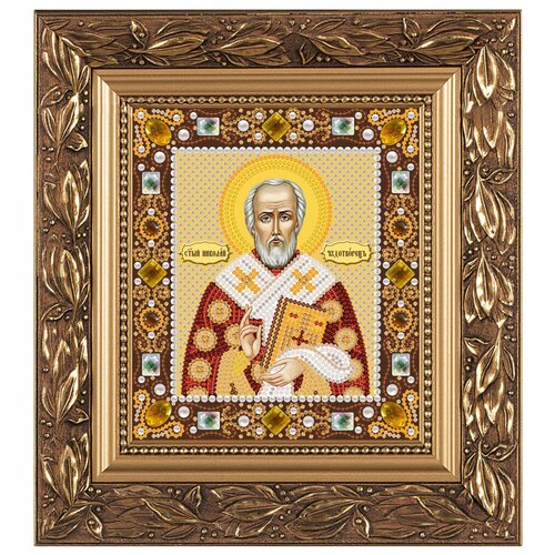 Купить NOVA SLOBODA Набор для вышивания бисером иконы Св. Николай Чудотворец 13 х 15 см (Д6003)