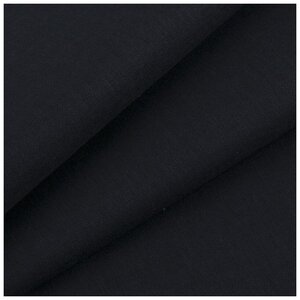 Ткань для шитья хлопок, 1 Метр ткани, Бязь ГОСТ 140 гр/м2, ширина 150 см, длина от 1 метра, № 10100, цвет черный