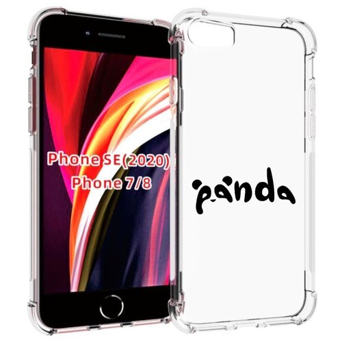 Чехол MyPads панда надпись для iPhone 7 4.7 / iPhone 8 / iPhone SE 2 (2020) / Apple iPhone SE3 2022 задняя-панель-накладка-бампер чехол mypads клякса панда для iphone 7 4 7 iphone 8 iphone se 2 2020 apple iphone se3 2022 задняя панель накладка бампер