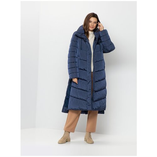 Удлиненная стеганная куртка женская, Gerry Weber, 650235-31142-80893, синий, размер - 40