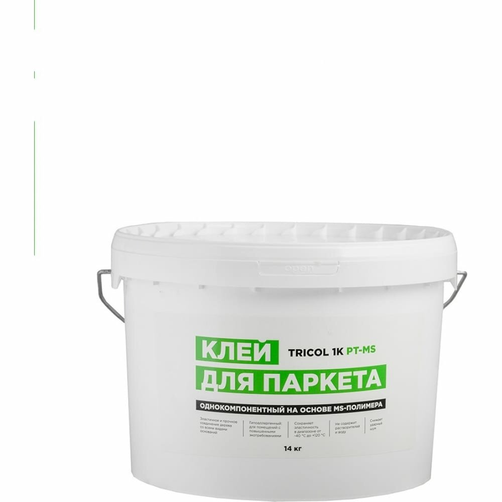 Однокомпонентный эластичный клей для укладки паркета TRICOL на основе МС-полимера 1K PT-MS ведро 14 кг 570