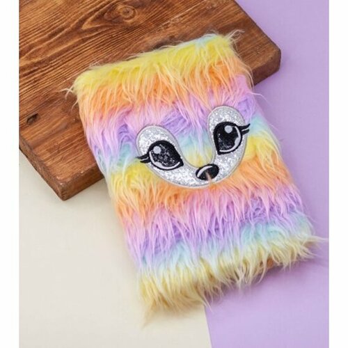 Блокнот плюшевый Ilikegift «Rainbow sloth»